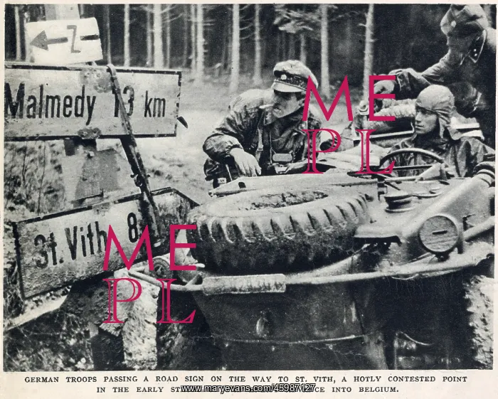 : German Troops near St. Vith; Second World War, 1944 : German Troops near St. Vith; Second World War, 1944