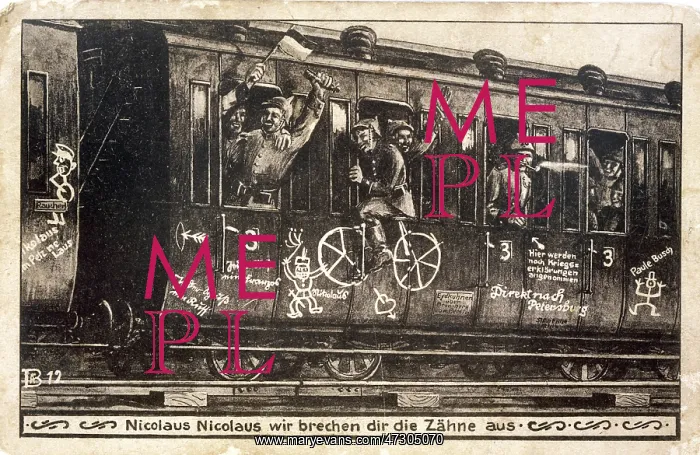 : GERMAN TROOPS / TRAIN / 1915 : GERMAN TROOPS / TRAIN / 1915