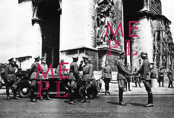 : German troops at the victory parade in Paris, 1940 : German troops at the victory parade in Paris, 1940