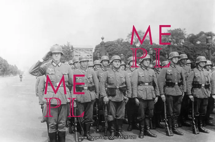 : German troops at the victory parade in Paris, 1940 : German troops at the victory parade in Paris, 1940