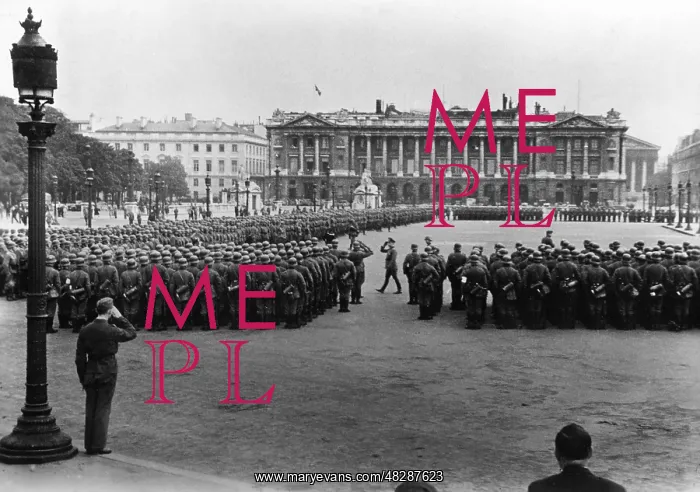 : German troops at the victory parade in Paris, 1940 : German troops at the victory parade in Paris, 1940