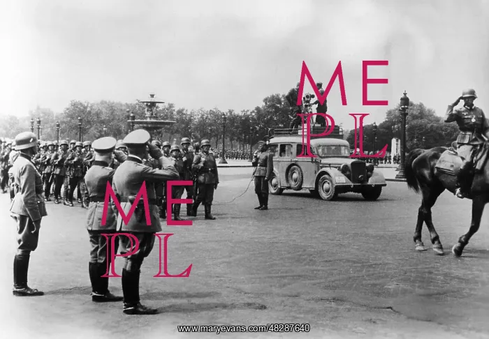 : German troops at the victory parade in Paris, 1940 : German troops at the victory parade in Paris, 1940