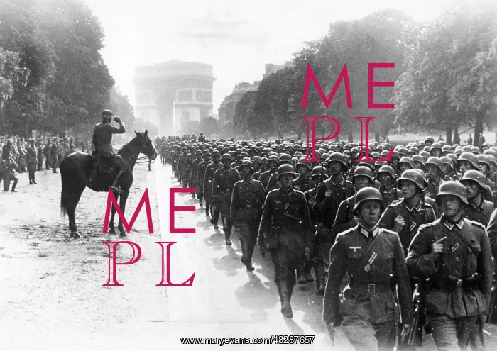 : German troops at the victory parade in Paris, 1940 : German troops at the victory parade in Paris, 1940