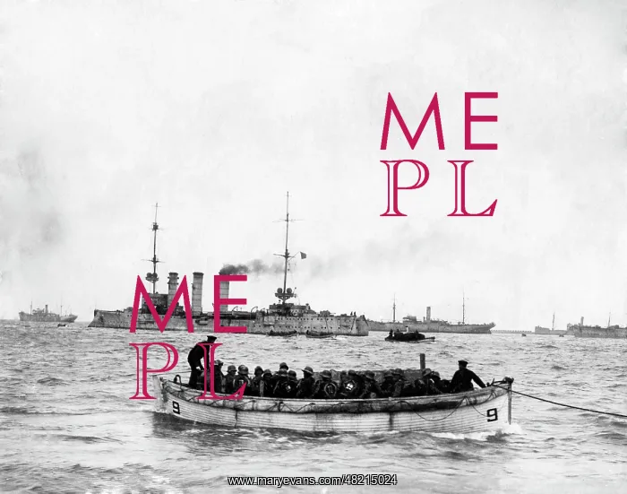 : German troops on their way to the occupied island of Oesel : German troops on their way to the occupied island of Oesel
