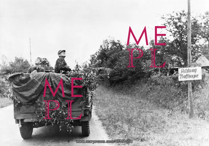 : German truck on the invasion front, 1944 : German truck on the invasion front, 1944