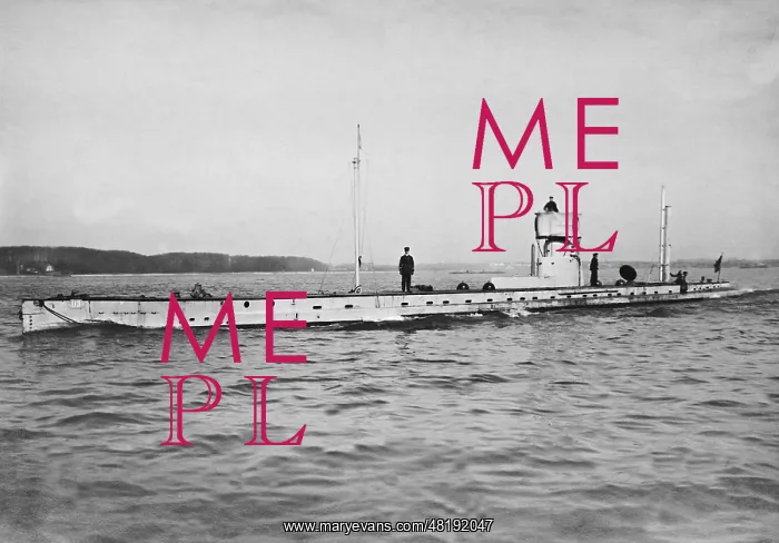 : German U3 submarine, 1912 : German U3 submarine, 1912