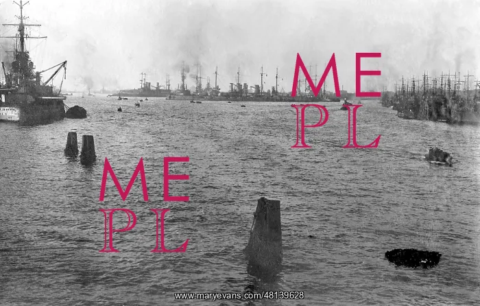 : German war ships in a harbor : German war ships in a harbor