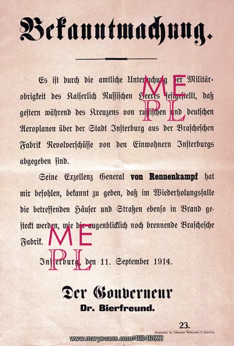 : German warning poster WWI : German warning poster WWI