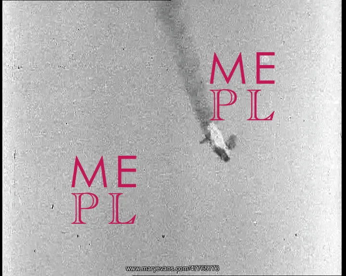 : German Warplane Burning and Crashing Into the : German Warplane Burning and Crashing Into the