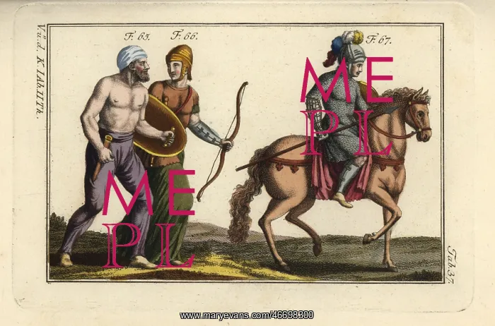 : German warrior, Sarmatian archer in armor : German warrior, Sarmatian archer in armor