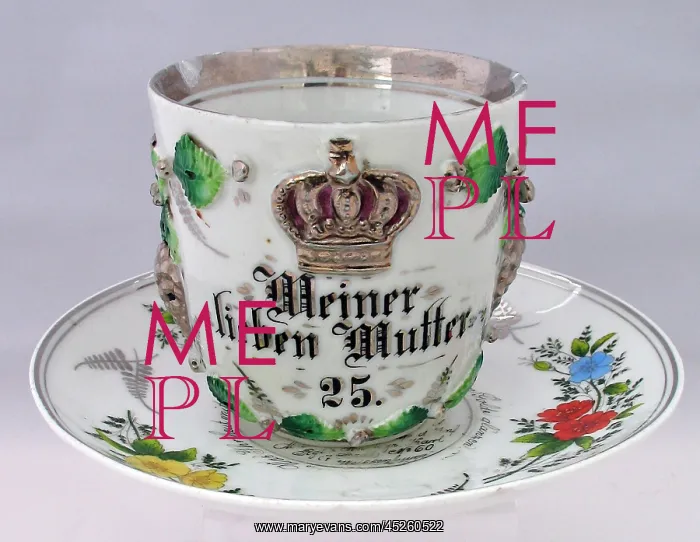 : German World War One commemorative cup and saucer : German World War One commemorative cup and saucer