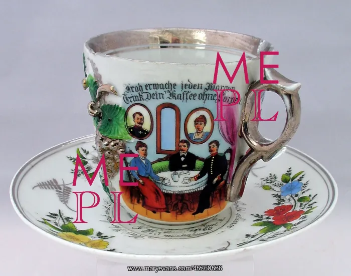 : German World War One commemorative cup and saucer : German World War One commemorative cup and saucer