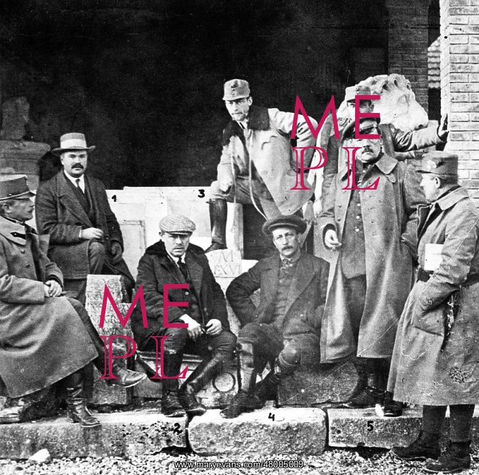 : German writers on a trip to the Italian Front, WW1 : German writers on a trip to the Italian Front, WW1