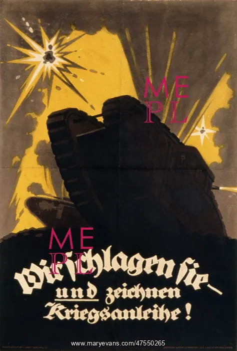 : German WWI War Loans poster : German WWI War Loans poster