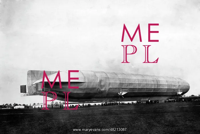 : German zeppelin before take off : German zeppelin before take off