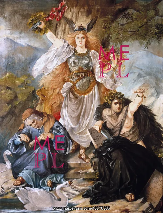 : Germania, personification of Germany, developed mid 19th century : Germania, personification of Germany, developed mid 19th century