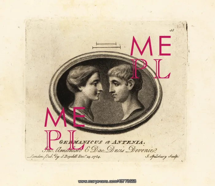  : Germanicus Julius Caesar with his mother Antonia Minor
