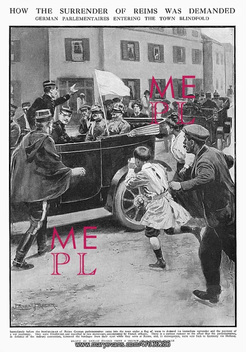: Germans demand surrender of Reims, 1914 : Germans demand surrender of Reims, 1914