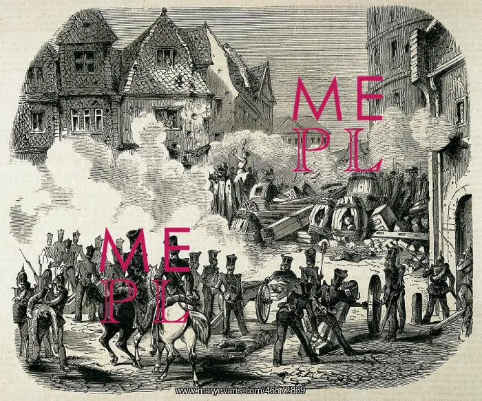: Germany (1848). Fighting in the streets of Frankfurt : Germany (1848). Fighting in the streets of Frankfurt