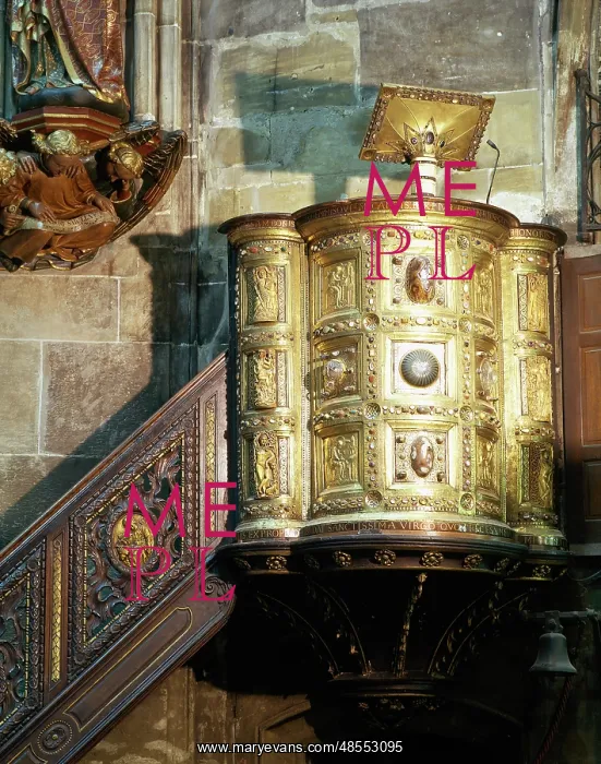: Germany. Aachen Cathedral. Palatine Chapel. Golden Pulpit : Germany. Aachen Cathedral. Palatine Chapel. Golden Pulpit