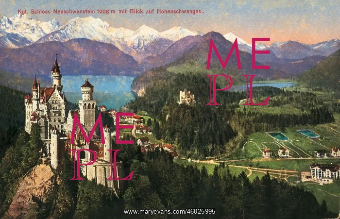 : Germany, Bavaria, Neuschwanstein Castle, with : Germany, Bavaria, Neuschwanstein Castle, with