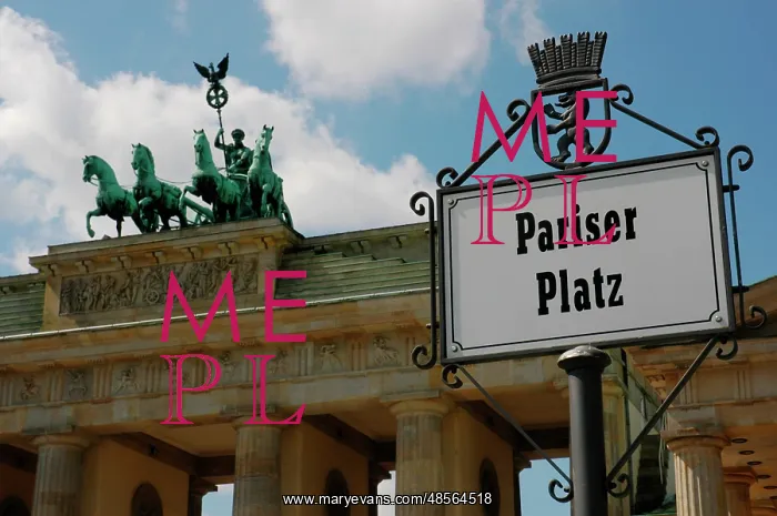 : Germany. Berlin. Brandenburg Gate crowned by the Quadriga of : Germany. Berlin. Brandenburg Gate crowned by the Quadriga of
