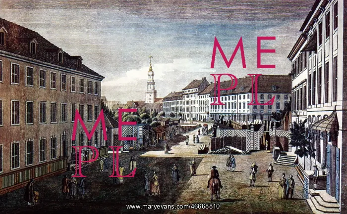 : Germany, Berlin, Hacke market, view, etching : Germany, Berlin, Hacke market, view, etching