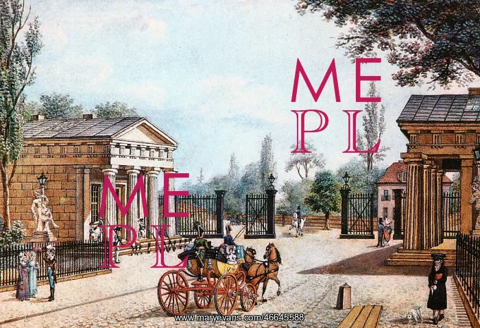 : Germany, Berlin, The Leipziger Tor, watercolour : Germany, Berlin, The Leipziger Tor, watercolour