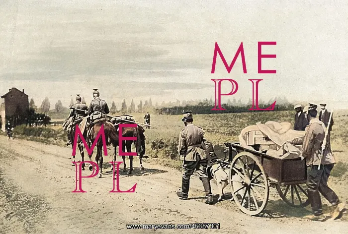 : Germany cavalry entering Mouland, Belgium : Germany cavalry entering Mouland, Belgium