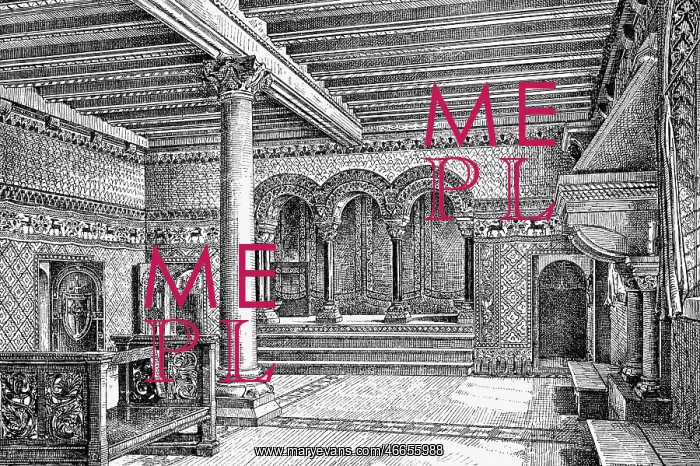 : Germany, Eisenach, Wartburg, interior view, minstrels : Germany, Eisenach, Wartburg, interior view, minstrels