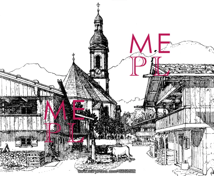 : Germany, landscapes, Lenggries, after drawing : Germany, landscapes, Lenggries, after drawing