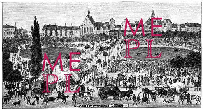  : Germany, Leipzig, fair, public hours at Grimmai