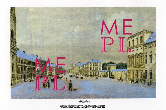 : Germany, Ludwigstrasse, print after lithograph : Germany, Ludwigstrasse, print after lithograph