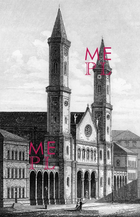 : Germany, Munich, churches, Saint Ludwig, built : Germany, Munich, churches, Saint Ludwig, built