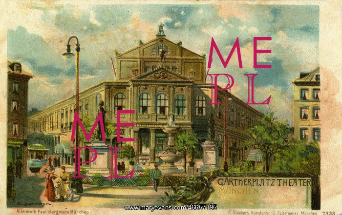 : Germany, Munich, Gartnerplatz, view, postcard : Germany, Munich, Gartnerplatz, view, postcard