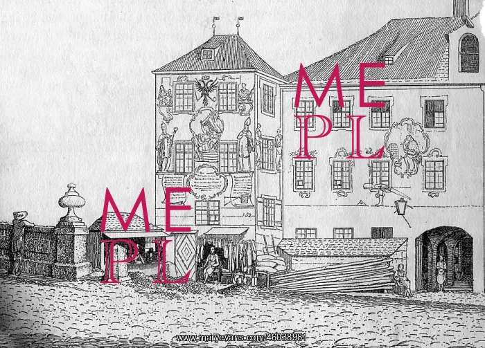 : Germany, Munich, Im Tal, etching by Friedrich : Germany, Munich, Im Tal, etching by Friedrich
