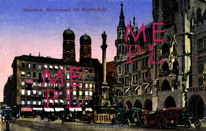 : Germany, Munich, Marienplatz with Mariensaeule : Germany, Munich, Marienplatz with Mariensaeule