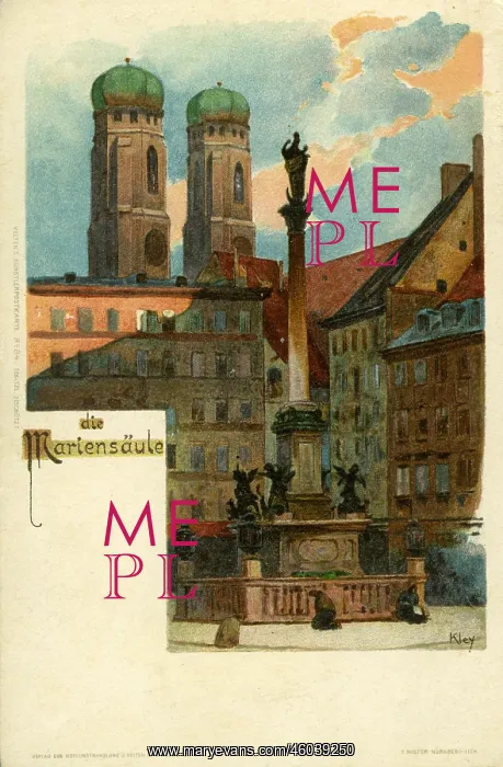 : Germany, Munich, Marienplatz, view, Marian Column : Germany, Munich, Marienplatz, view, Marian Column