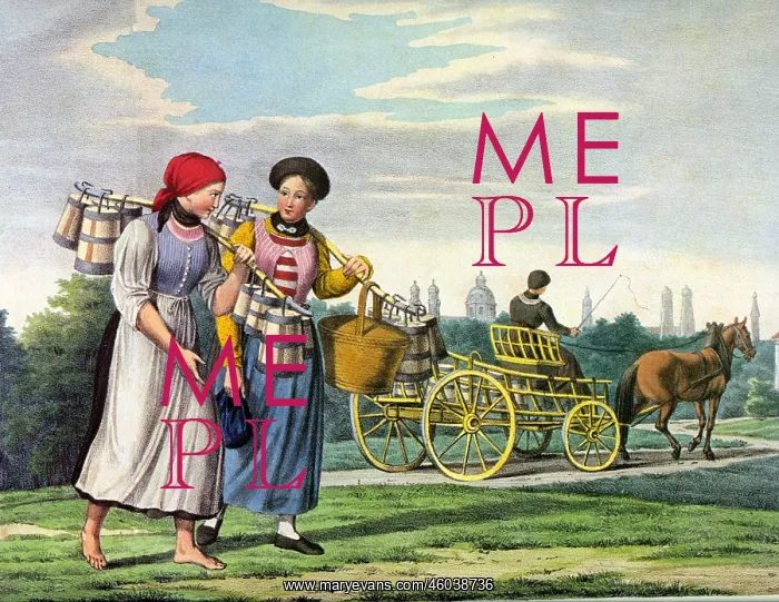 : Germany, Munich, milkmaids from the vincinity : Germany, Munich, milkmaids from the vincinity
