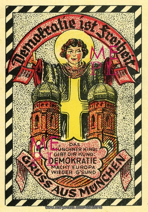 : Germany, Munich, Munchner Kindl, postcard, Democracy : Germany, Munich, Munchner Kindl, postcard, Democracy