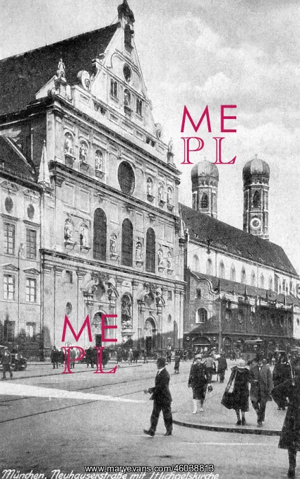 : Germany, Munich, Neuhauser Strasse with Michaelskirche : Germany, Munich, Neuhauser Strasse with Michaelskirche
