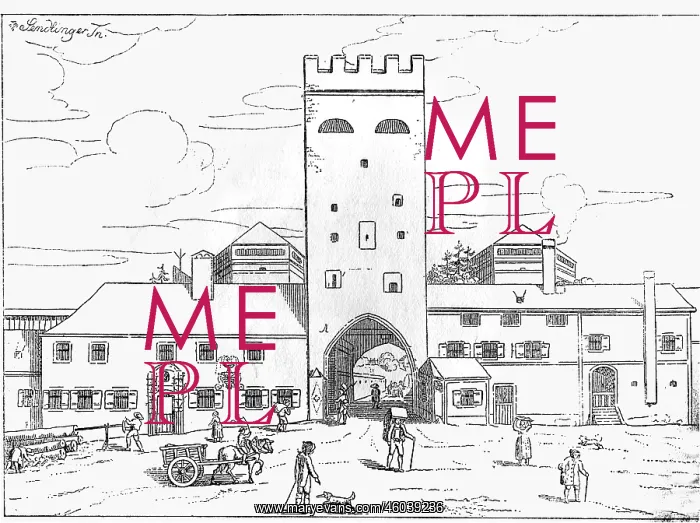 : Germany, Munich, Sendlingertor, view, etching : Germany, Munich, Sendlingertor, view, etching
