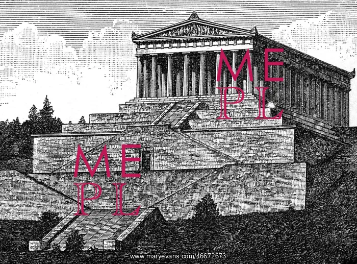 : Germany, Oberstauf, Walhalla Temple, built 1830 : Germany, Oberstauf, Walhalla Temple, built 1830