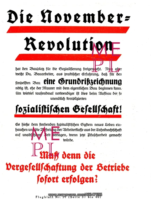 : Germany, politics, propaganda, leaflet German : Germany, politics, propaganda, leaflet German