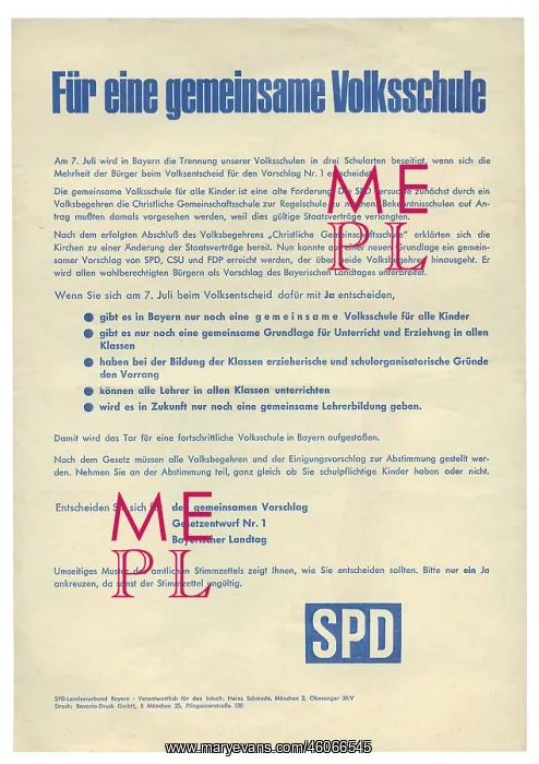 : Germany, politics, school system, flyer, call : Germany, politics, school system, flyer, call