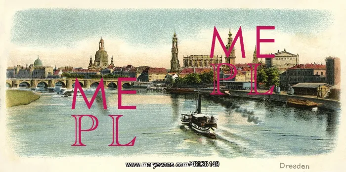: Germany, Saxony, Dresden, city view with Elbe : Germany, Saxony, Dresden, city view with Elbe