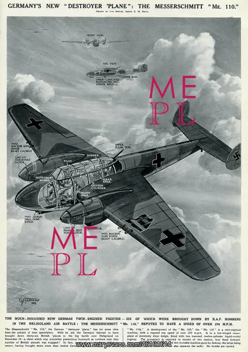 : Germany's Messerschmitt ME110 by G. H. Davis : Germany's Messerschmitt ME110 by G. H. Davis
