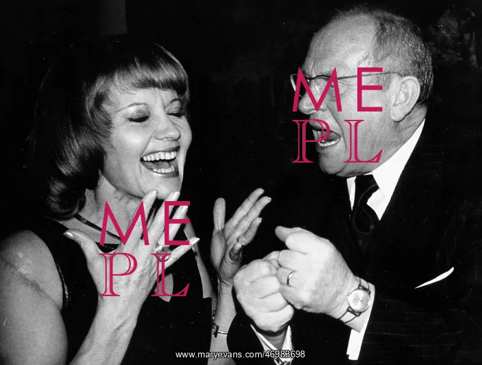 : Gert Frobe, German actor, at a party : Gert Frobe, German actor, at a party