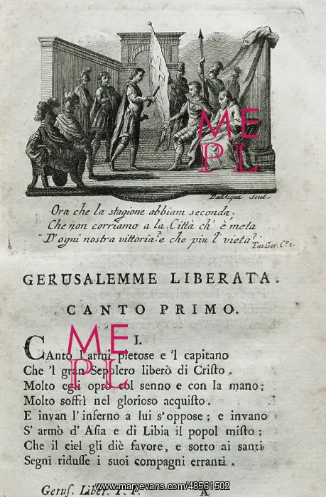 : Gerusalemme Liberata (Jerusalem Delivered), 1581, by Torquat : Gerusalemme Liberata (Jerusalem Delivered), 1581, by Torquat