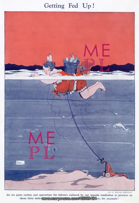 : Getting Fed Up by William Heath Robinson : Getting Fed Up by William Heath Robinson